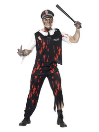 Zombie Policeman Costume, Black Dress Loud