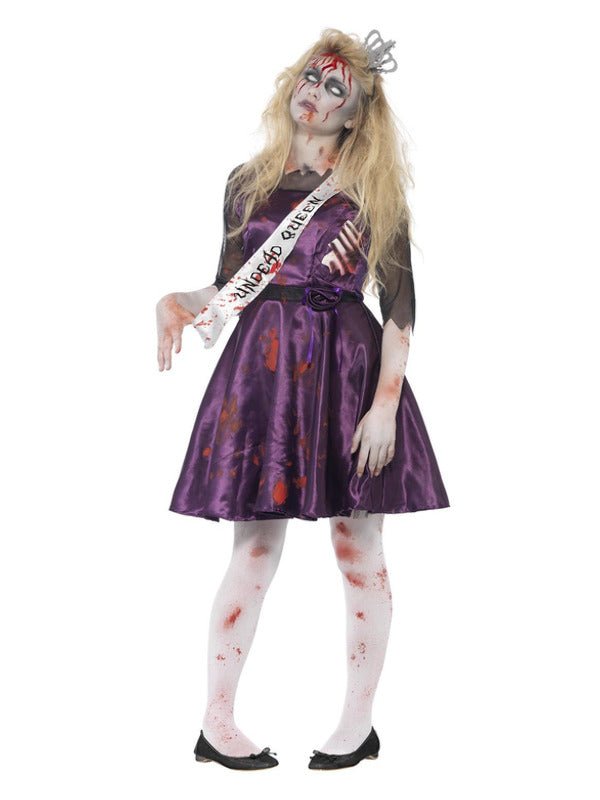 Zombie Prom Queen Costume, Purple Dress Loud